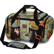 Спортивная маленькая сумка разноцветная с принтом банановых листьев Dakine Party Duffle 22L Palmint Pmt с карманами