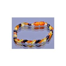 Бусики-Колечки Браслет Янтарь "Змейка" арт.НЯН-бп063