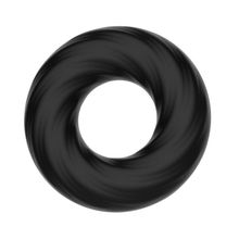 Чёрное эластичное эрекционное кольцо Super Soft Черный