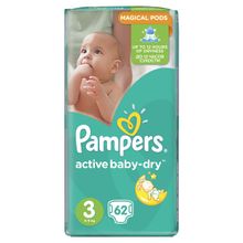 Pampers Active Baby-Dry 5-9 кг 3 62 шт.