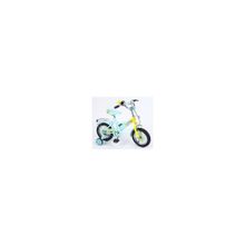 Велосипед 2-х колесный Lider Kids G12BD130, багажник, клаксон, тренировочные колеса, голубой желтый (2-4 года)