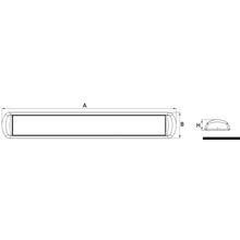 Osculati Plafoniera lineare 45 led a potenza variabile, 13.557.01