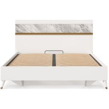 Алмаз. Любимый дом СГ Айла Кровать 1600 с кроватным основанием (Белый Статуарио, исполнение 1)