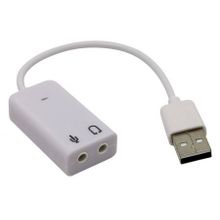 Звуковая карта USB ORIENT AU-01SW, на проводе, белая