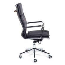 Кресло офисное Харман (black) хром черная экокожа