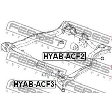 Сайлентблок Подрамника Hyundai Accent Verna 1999-2013 Febest арт. HYABACF3