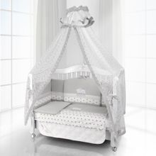 Комплект постельного белья Beatrice Bambini Unico Abbiamo (125х65) - grigio bianco