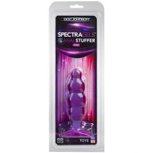 Фиолетовая рельефная анальная пробка SpectraGels Purple Anal Stuffer - 14 см. (734)