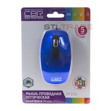 Проводная мышь CBR CM 150 blue, 1200 dpi