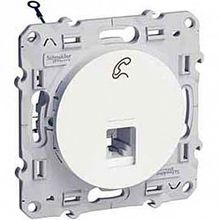 Розетка телефонная 1xRJ12 ODACE, глянцевый |  код. S52R497 |  Schneider Electric