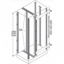 Стойки каркаса+для ячеек+каб секции H=2200мм² (7шт) |  код. EM2203 |  ABB