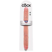 Телесный двусторонний фаллоимитатор 16  Thick Double Dildo - 40,6 см. телесный