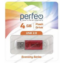 Флешка 4 Gb Perfeo PF-E01R004ER Red