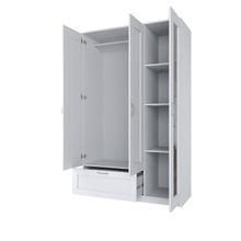 Шкаф комбинированный с зеркалом 3дв, 1я  Сириус 1170х500х1900 белый