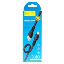 USB-кабель HOCO X40 1 метр для iPhone 5 6 черный