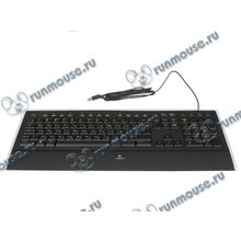 Клавиатура Logitech "k740 Illuminated Keyboard" 920-005695, 102+5кн., подсветка, черный (USB) (ret) [117775]