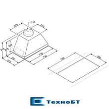 Встраиваемая вытяжка Smeg KSG74B