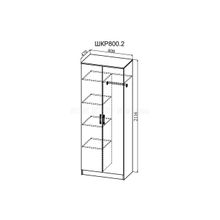 Шкаф двухдверный комбинированный Ронда Модуль ШКР 800.2