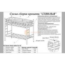 Формула мебели Двухъярусная кровать Севилья, серая