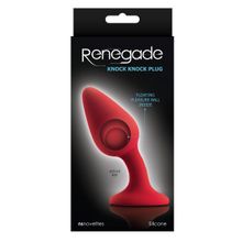 Красная анальная пробка со смещенным центром тяжести Renegade Knock Knock Plug - 11,9 см. Красный