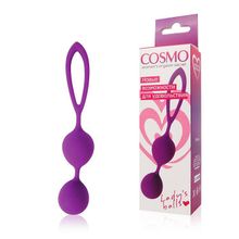 Фиолетовые двойные вагинальные шарики Cosmo Фиолетовый