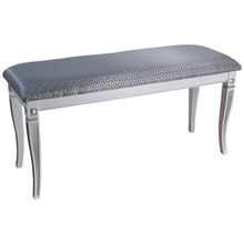 Мебель 24 Банкетка-2 Мебель--24 цвет белый с серебром обивка ткань грег ID - 289928