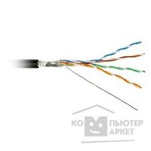 Hyperline FUTP4-C5E-S24-OUT-PE-BK-100 100м Кабель витая пара, экранир. F UTP, кат. 5e, 4 пары 24AWG , одножильный solid , экран - фольга, внешний, PE, -40 C–+60 C, черный-гарантия: 15 лет компоне