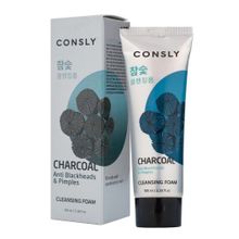 Пенка для умывания кремовая c древесным углем против черных точек Consly Charcoal Anti Blackheads Creamy Cleansing Foam 100мл