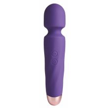 Фиолетовый вибромассажер Smooth Operator Rechargeable Wand - 19,5 см. (235435)