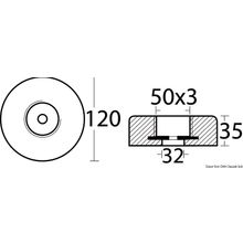 Osculati Hidden mounting anode 120 mm, 43.918.28