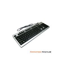 Клавиатура Gembird KB-8300M-SB-R серебрянно-черная, доп.клавиши, PS 2