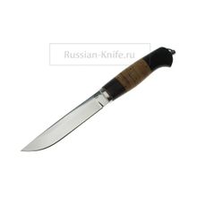 Нож Засапожный (сталь 110Х18МШД), А.Титов, береста