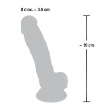 Orion Реалистичный фаллоимитатор из силикона Medical Silicone Dildo - 18 см. (телесный)