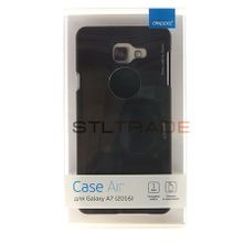 Накладка Air Case для Samsung Galaxy A7 (2016) + защитная пленка, черная, Deppa