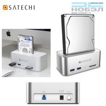 Satechi для жесткого диска USB 3.0 SATA III HDD   SSD Dock + 2x USB + SD Card Reader