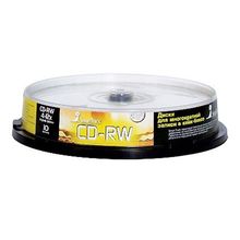 Диск CD-RW SMARTTRACK 700Mb 4x-12x, Cake Box, 10шт (ST000198)