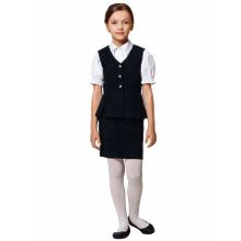 President School жилет с отрезной баской черный