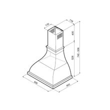 Kronasteel Вытяжка Kronasteel ALISA 600 white bronze electronic
