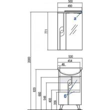 Зеркало-шкаф Акватон Панда 50 L, 1A007402PD01L