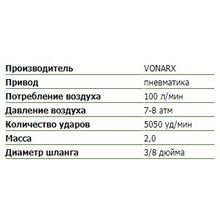 Молоток с зубилом VONARX 23BMH