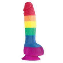 NS Novelties Радужный фаллоимитатор Pride Edition 6 Dildo - 21 см. (разноцветный)