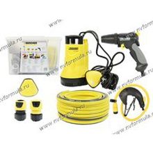 Насос для полива из бочки шланг и насадки KARCHER BP 1 Barrel Set 1.645-466