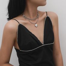 Многослойное колье "Сердечко" (арт. 83392-9)