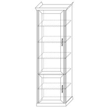 ПМ: КУРАЖ Шкаф-пенал 2-х дверный Венето