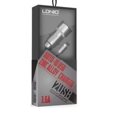 Ldnio Автомобильное зарядное устройство Ldnio Zinc Alloy Car Charger 2 USB 3.6A + Micro USB кабель (C302)