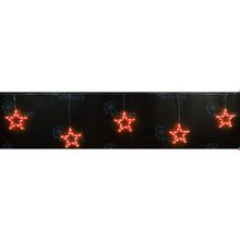 Rich LED Звезды 3*0.5 м, цвет: красный. Прозрачный провод.