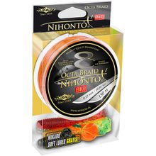 Плетеный шнур Mikado NIHONTO OCTA ORANGE 0,12 orange (150 м) - 8.90 кг.