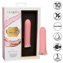 California Exotic Novelties Нежно-розовый мини-вибромассажер Uncorked Rose - 12 см. (нежно-розовый)