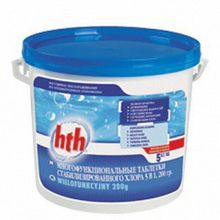 Многофункциональные таблетки стабилизированного хлора HTH 5 в 1, 200 гр. 5 кг (4 шт. в упаковке)   K801757H2