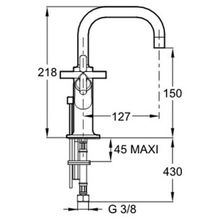 Смеситель Jacob Delafon Purist E14594-3-CP для раковины